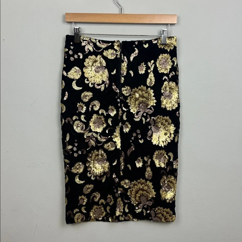 Garnet Hill Sequins Pencil Skirt Sz 00